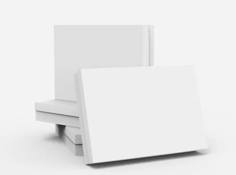 Several flat blank boxes Stockfoto's