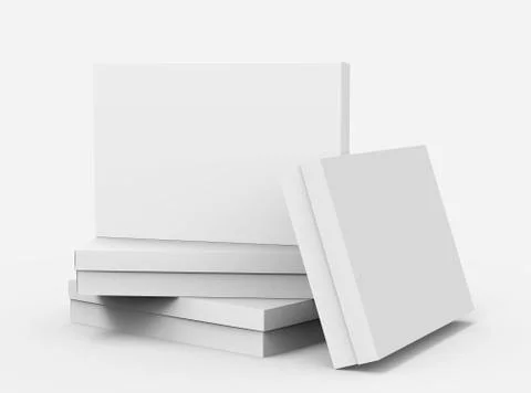 Several flat blank boxes 写真素材