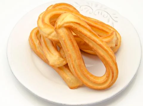 Several fried churros Stock Photos