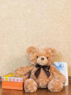 Several gifts on the floor Stock Photos