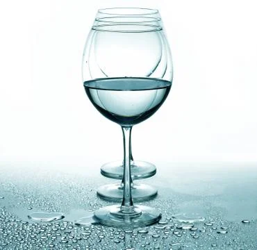 Several glasses for wine Stock Photos