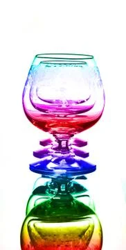 Several glasses for wine Stock Photos