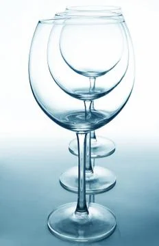 Several glasses for wine Stock Photos