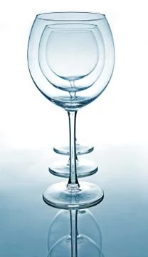 Several glasses for wine Stock Photos