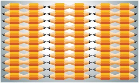 Several group of pencil on a abstract background Stock Illustration