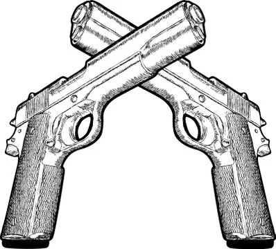 Several gun Stock Illustration