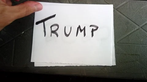 Several handwritten notes in black block capital letters on white square Stock Footage 139257463