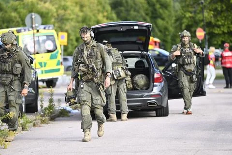 Several injured in sword attack at school in Sweden, Fagersta - 21 Aug 2026 Stock Photos