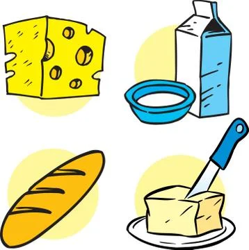 Several items products Stock Illustration