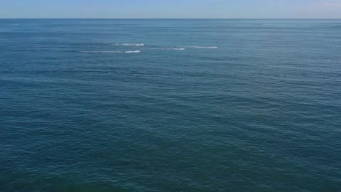 Several jet skis cut through the water surface of the summer sea Stock Footage 172519988