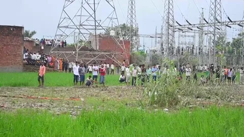 Several killed, injured in explosion at firecracker factory in India's Uttar Pra Stock Footage 344151614