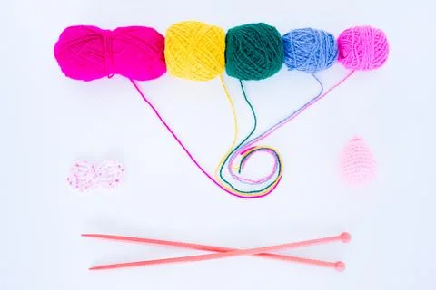 Several knitting accessories Stock Photos