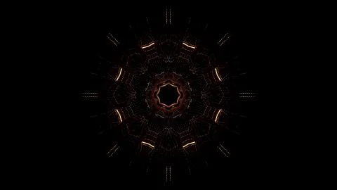 Several lights forming circular patterns behind a black background Stock Illustration