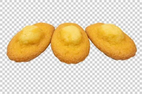 Several madeleines isolated on a white background Foto stock