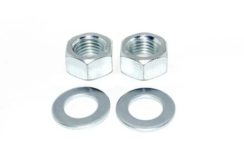Several metal fasteners close-up. isolate Stock Photos