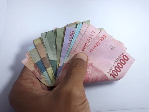 Several money Rupiah is the currency of Indonesia Фото