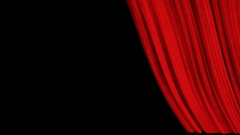 Several options for opening red curtains with texture. Stock Footage 108644090