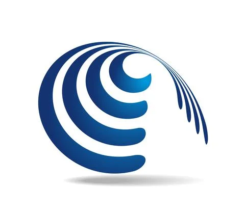 Several parallel lines wound around a transparent cone Stock Illustration