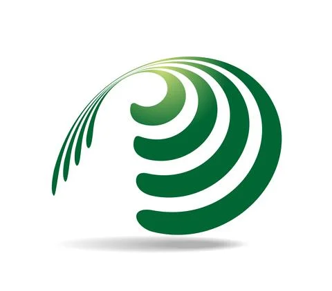 Several parallel lines wound around a transparent cone Stock Illustration