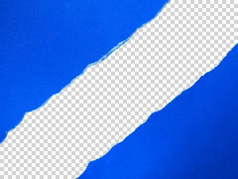 Several pieces of blue torn-edge sticky notes isolated on transparent backgro Stock Photos
