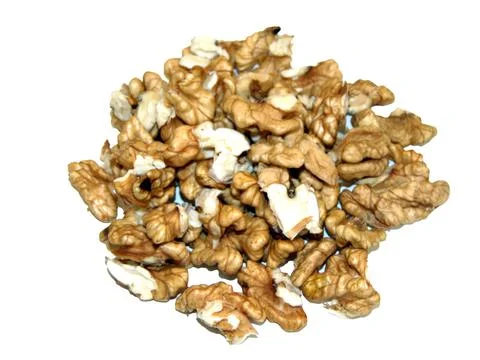 Several pieces of walnut kernel Fotos Stock