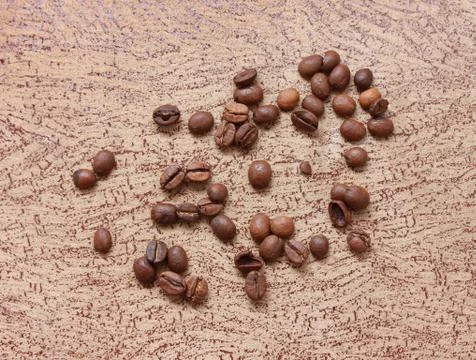 Several roasted coffee beans Stock Photos