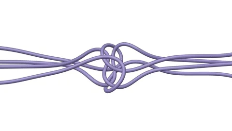 Several ropes are randomly curled up into a ball Stock Footage 165554159