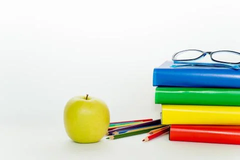 Several school items Stock Photos