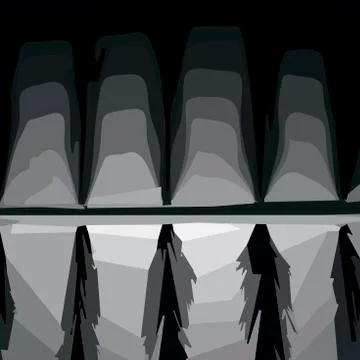 Several shapes in the form of abstraction Stock Illustration