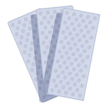 Several sheets of bubble wrap providing shipping protection Stock Illustration