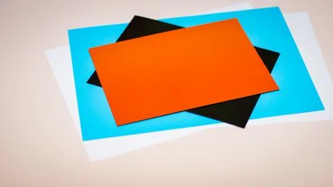 Several sheets of paper in different colors Stock Photos