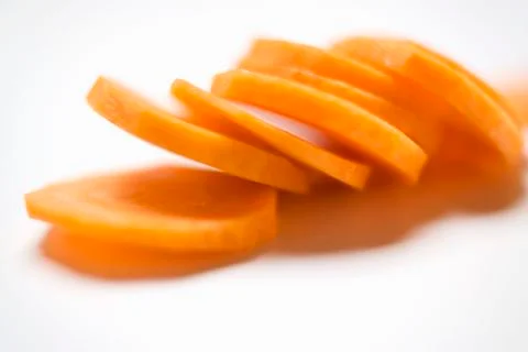 Several slices of carrot Stock Photos