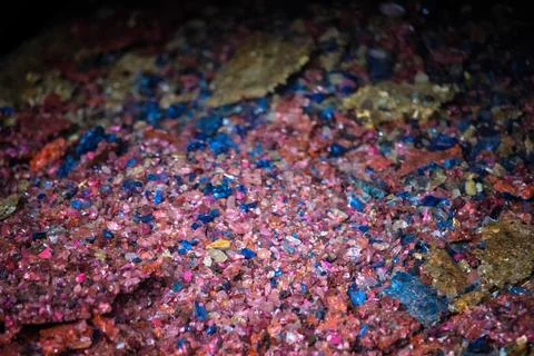 Several small stones of different colors Stock Photos