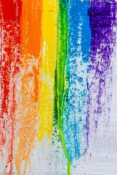 Several strokes of multi-colored paint depict a frag of the LGBT community on Stock Photos