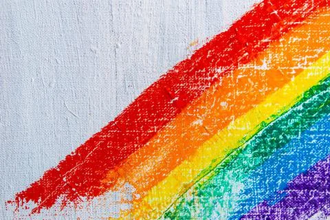 Several strokes of multi-colored paint depict a frag of the LGBT community on Stock Photos