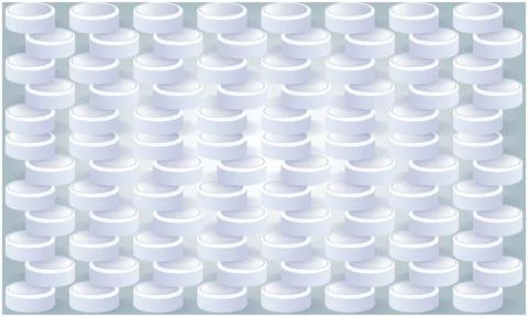 Several tablet stack on each other on abstract background Stockillustratie