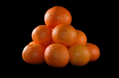 Several tangerines Stock Photos