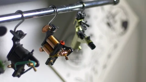 Several Tattoo machine Stock Footage 70531734