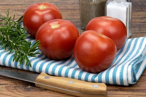 Several tomatoes Stock Photos
