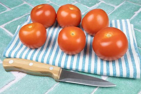 Several tomatoes 스톡 사진