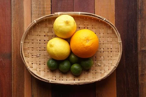Several types of oranges Stock Photos