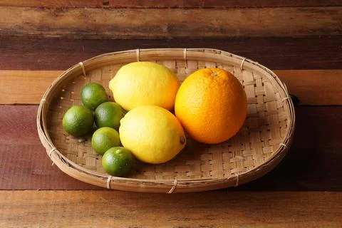 Several types of oranges Stock Photos