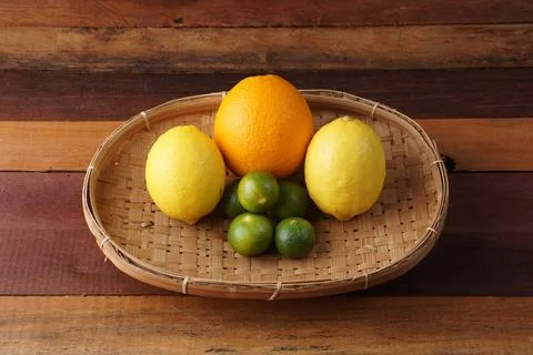 Several types of oranges Stock Photos