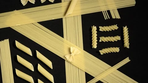  Several Types Of Pasta Rotating Stock Footage 152756671