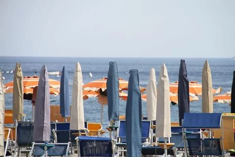 Several umbrellas Stock Photos