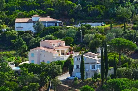 Several villas Stock Photos