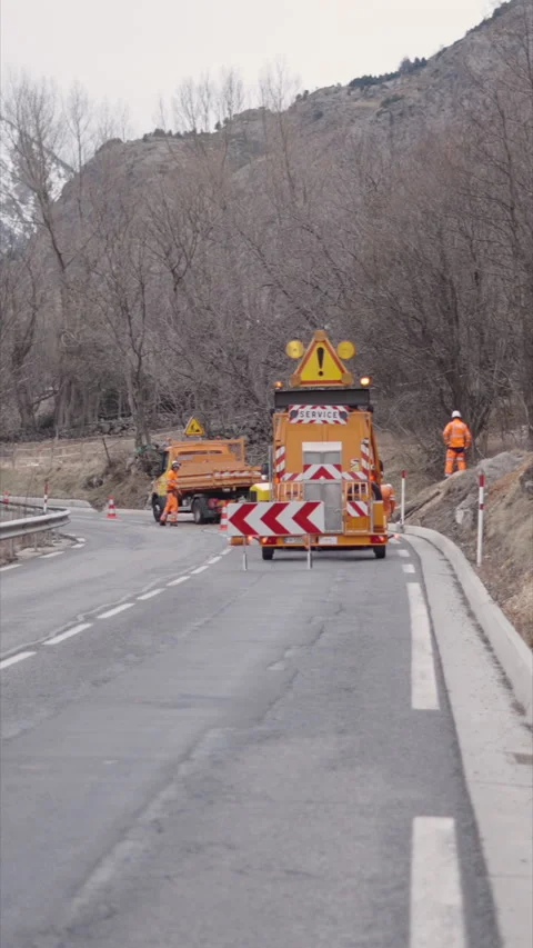 Several workers clean the road Stock Footage 272493586