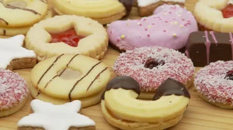Several xmas cookies looping Stock Footage 8970635
