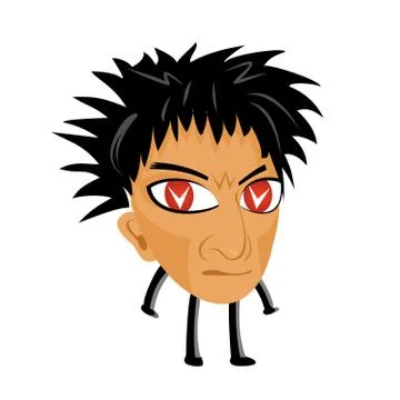 Severe and wrathful head without body 스톡 일러스트