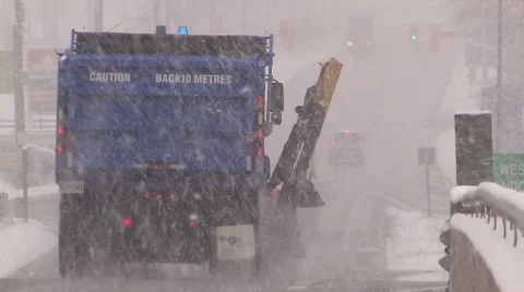 Severe Blizzard snowstorm and high wind with whiteouts Stock Footage 44065402